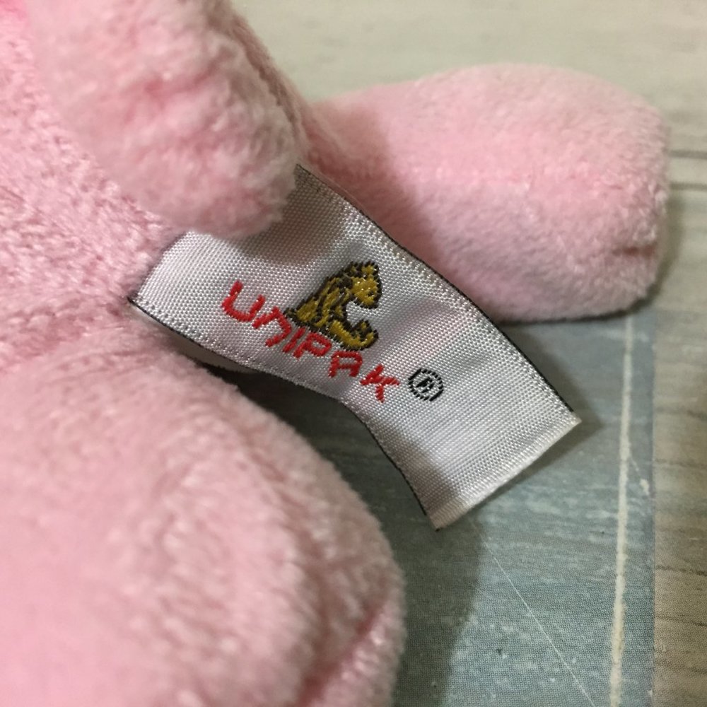 Unipak Pink Plush Pig Toy, Stuffed Animal 6 1/2" - Picture 5 of 6